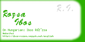 rozsa ibos business card